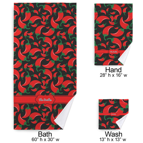 Chili Peppers Bath Towel Sets - 3-piece - Approval