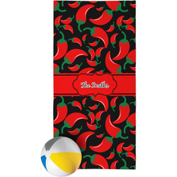 Chili Peppers Beach Towel (Personalized)