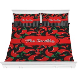 Chili Peppers Comforter Set - King (Personalized)