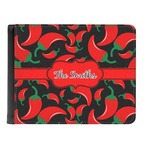 Chili Peppers Genuine Leather Men's Bi-fold Wallet (Personalized)