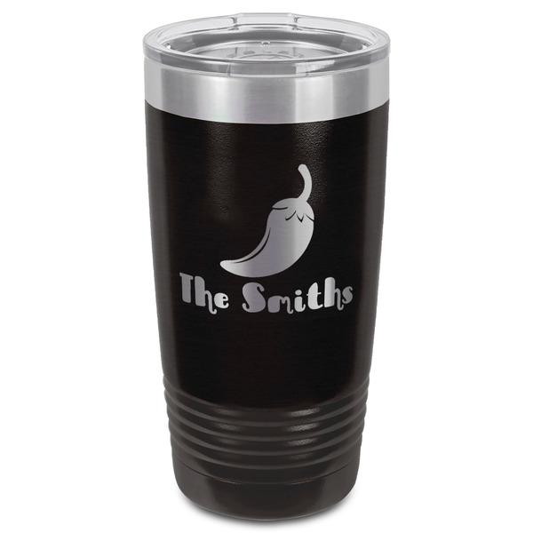 Chili Peppers Black Polar Camel Tumbler - 20oz - Front