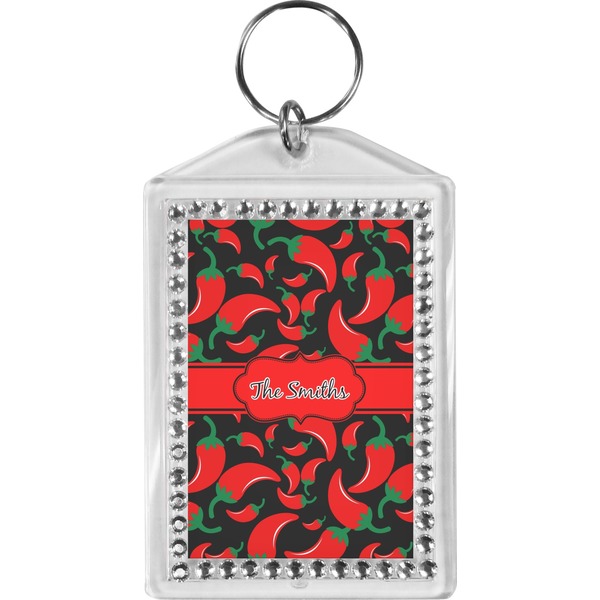Custom Chili Peppers Bling Keychain (Personalized)