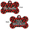 Chili Peppers Bone Shaped Dog ID Tag - Large - Approval
