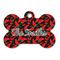 Chili Peppers Bone Shaped Dog ID Tag - Large - Front