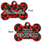 Chili Peppers Bone Shaped Dog Tag - Front & Back