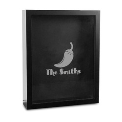 Chili Peppers Bottle Cap Shadow Box - 11in x 14in (Personalized)