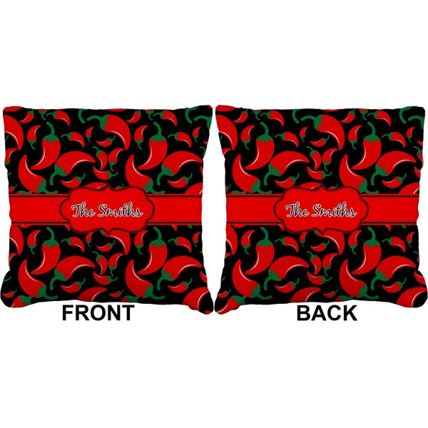 Chili Peppers Burlap Pillow Approval