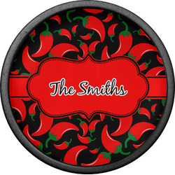 Chili Peppers Cabinet Knob (Black) (Personalized)
