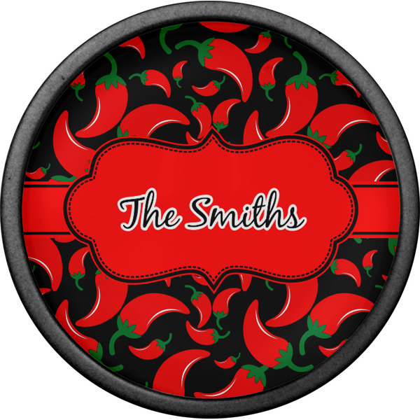 Chili Peppers Cabinet Knob - Black - Front