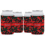 Chili Peppers Can Cooler (12 oz) - Set of 4 w/ Name or Text