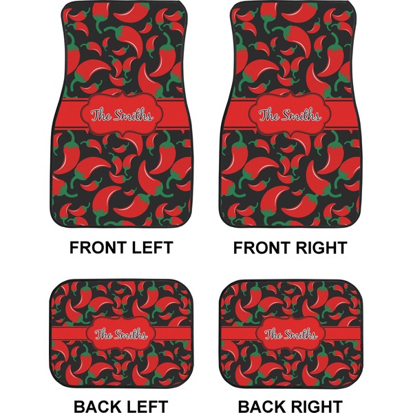 Chili Peppers Car Floor Mats Set (2F + 2B)