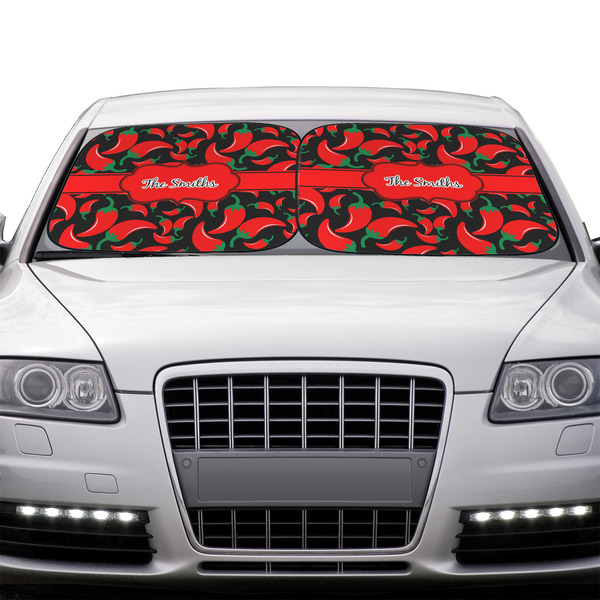 Chili Peppers Car Sun Shades - IN CONTEXT