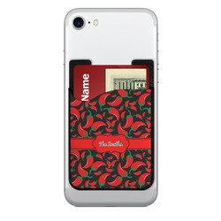 Chili Peppers 2-in-1 Cell Phone Credit Card Holder & Screen Cleaner (Personalized)