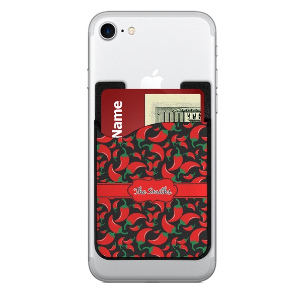 Custom Chili Peppers 2-in-1 Cell Phone Credit Card Holder & Screen Cleaner (Personalized)
