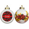 Chili Peppers Ceramic Christmas Ornament - Poinsettias (APPROVAL)