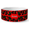 Chili Peppers Ceramic Dog Bowl - Medium - Front