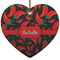 Chili Peppers Ceramic Flat Ornament - Heart (Front)