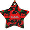 Chili Peppers Ceramic Flat Ornament - Star (Front)