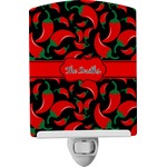Chili Peppers Ceramic Night Light (Personalized)