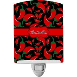 Chili Peppers Ceramic Night Light (Personalized)
