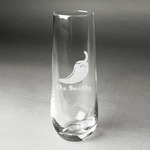 Chili Peppers Champagne Flute - Stemless Engraved (Personalized)