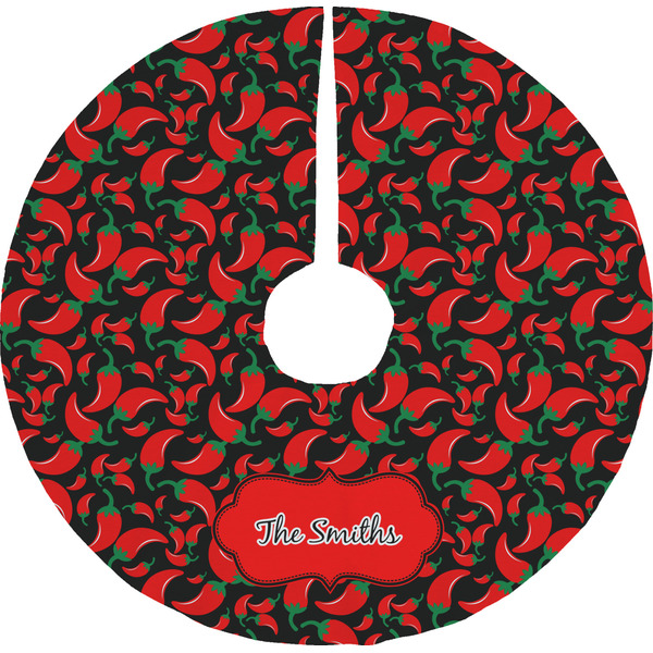 Custom Chili Peppers Tree Skirt (Personalized)
