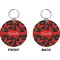 Chili Peppers Circle Keychain (Front + Back)