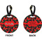 Chili Peppers Circle Luggage Tag (Front + Back)