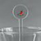 Chili Peppers Clear Plastic 7" Stir Stick - Round - Main