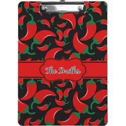 Chili Peppers Clipboard (Letter Size) (Personalized)