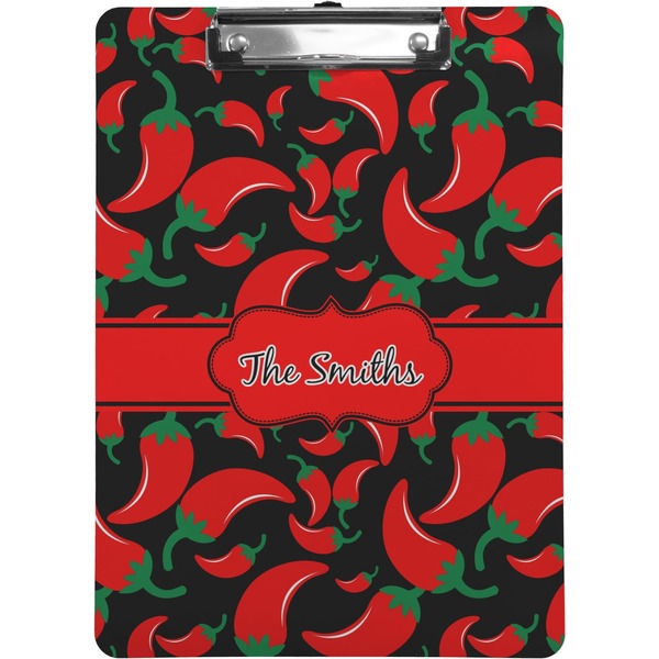 Custom Chili Peppers Clipboard (Letter Size) (Personalized)