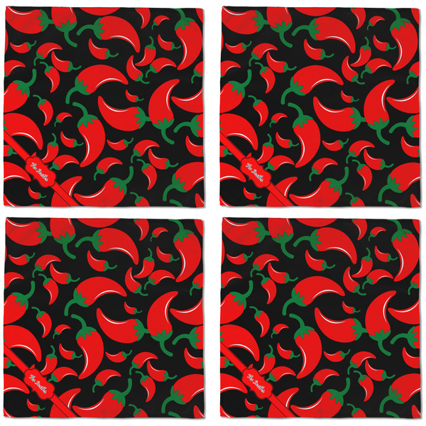Chili Peppers Cloth Napkins - Personalized Dinner (APPROVAL) Set of 4