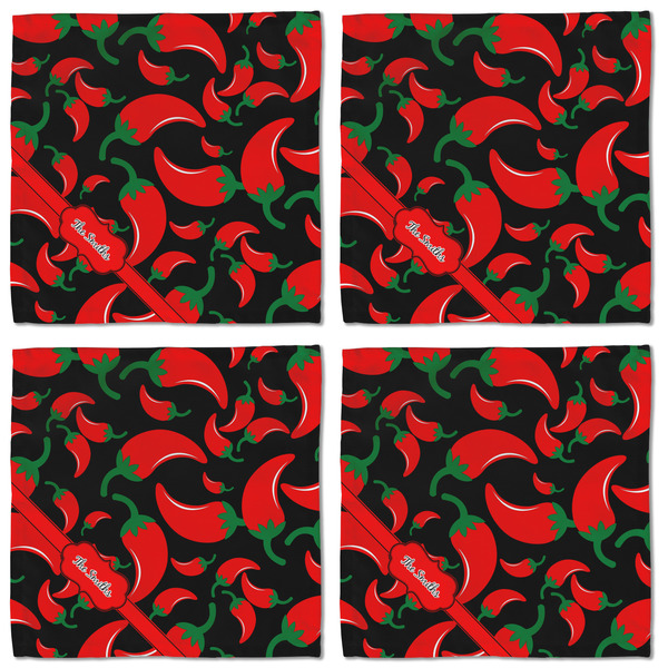 Chili Peppers Cloth Napkins - Personalized Lunch (APPROVAL) Set of 4