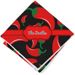 Chili Peppers Cloth Cocktail Napkin - Single w/ Name or Text