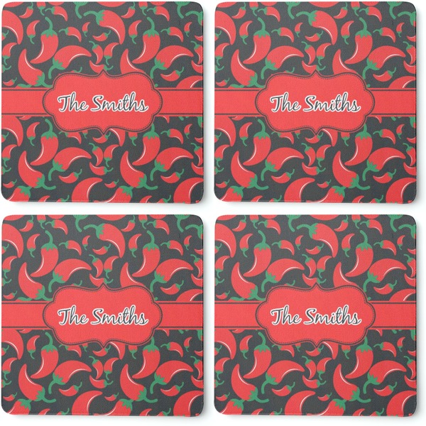 Chili Peppers Coaster Rubber Back - Apvl