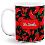 Chili Peppers 11 Oz Coffee Mug - White (Personalized)