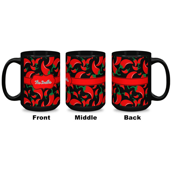 Chili Peppers Coffee Mug - 15 oz - Black APPROVAL
