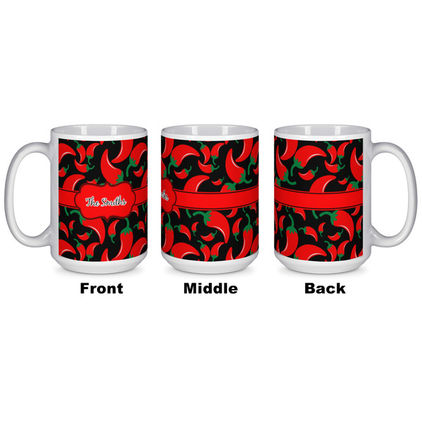 Chili Peppers Coffee Mug - 15 oz - White APPROVAL