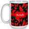 Chili Peppers 15 Oz Coffee Mug - White (Personalized)