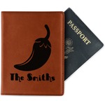 Chili Peppers Passport Holder - Faux Leather - Double Sided (Personalized)
