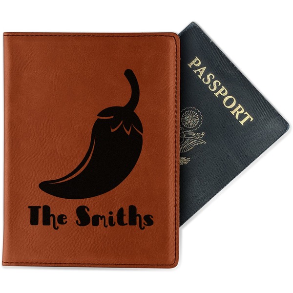 Custom Chili Peppers Passport Holder - Faux Leather (Personalized)