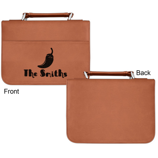 Chili Peppers Cognac Leatherette Bible Covers - Small Single Sided Apvl