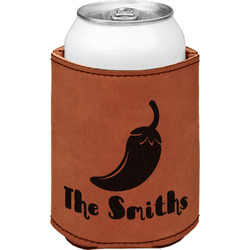 Chili Peppers Leatherette Can Sleeve - Double Sided (Personalized)