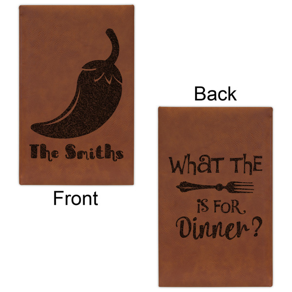 Chili Peppers Cognac Leatherette Journal - Double Sided - Apvl