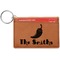 Chili Peppers Cognac Leatherette Keychain ID Holders - Front Credit Card