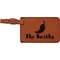 Chili Peppers Cognac Leatherette Luggage Tags