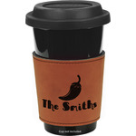Chili Peppers Leatherette Cup Sleeve - Double Sided (Personalized)