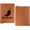 Chili Peppers Cognac Leatherette Portfolios with Notepad - Large - Single Sided - Apvl