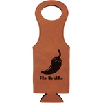Chili Peppers Leatherette Wine Tote (Personalized)