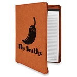 Chili Peppers Leatherette Zipper Portfolio with Notepad (Personalized)